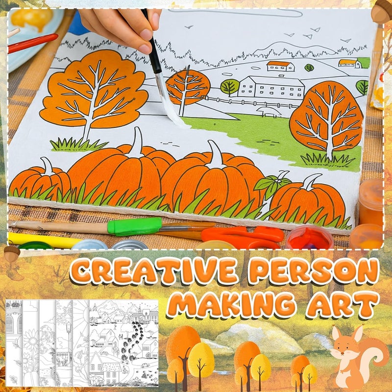 Sherr 20 Pcs Stretched Pre Drawn Canvas Afro Queen Black Art for Painting for Adults Outline Pre Drawn Stretched Cotton Canvas to Paint Party Set, 8 x 10'' (Autumn) - Image 4